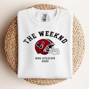 Houston Texans X The Weeknd Nrg Stadium Helmet Portrait_Crewneck Sweatshirt