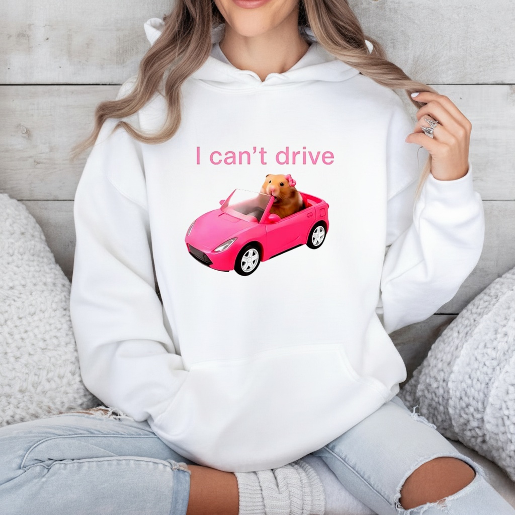 I Cant Drive Funny Hamster Meme_Hoodie I Cant Drive Funny Hamster Meme_Hoodie
