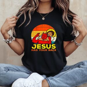 Jesus has your back Jiu Jitsu Christian vintage_Ladies T-Shirt