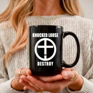 Knocked Loose destroy Cross circle_Ceramic Mug