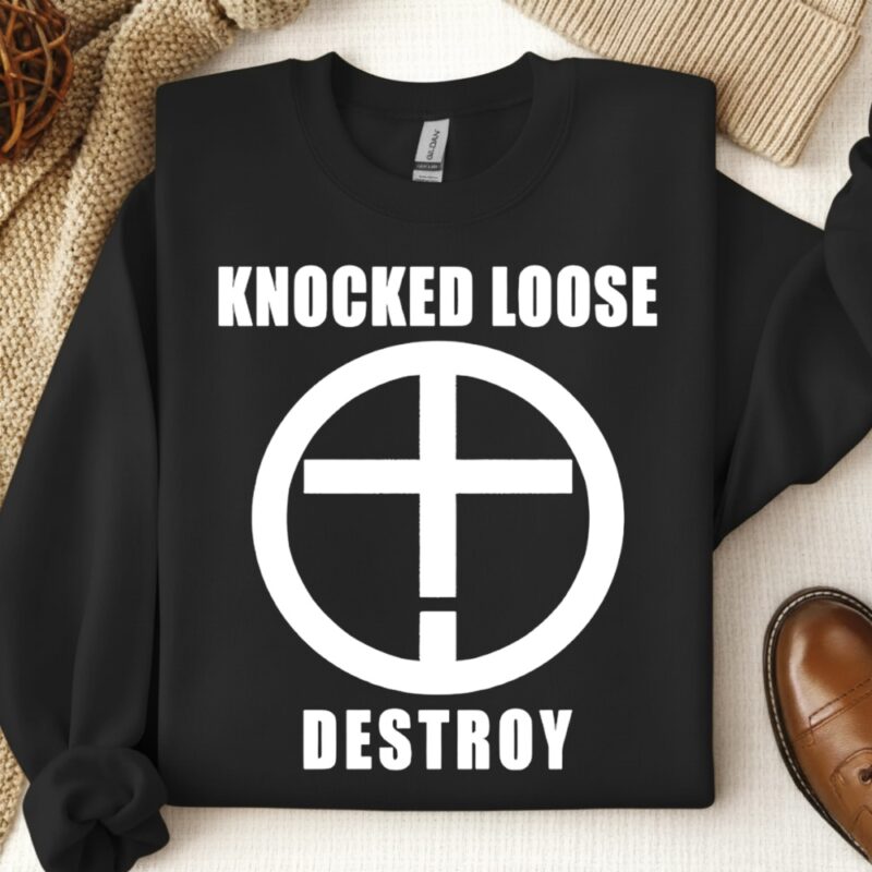 Knocked Loose destroy Cross circle_Crewneck Sweatshirt