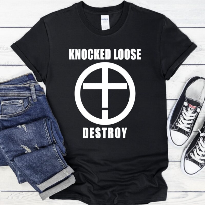 Knocked Loose destroy Cross circle_T-Shirt