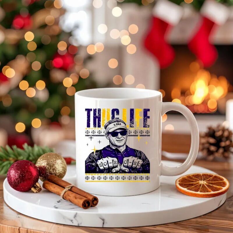 Lane Kiffin Thug Life Ho-ho-ho Christmas_Ceramic Mug