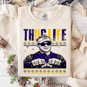 Lane Kiffin Thug Life Ho-ho-ho Christmas_Crewneck Sweatshirt