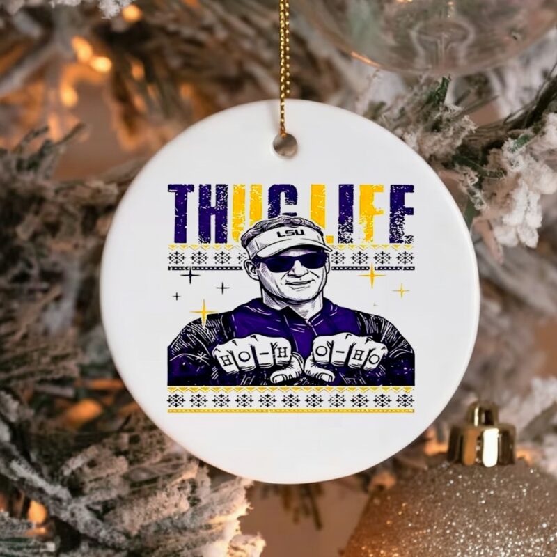 Lane Kiffin Thug Life Ho-ho-ho Christmas_Ornaments