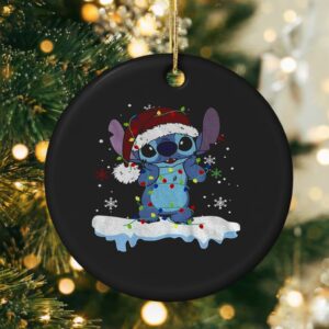 Lilo and Stitch snow winter Merry Christmas_Ornaments