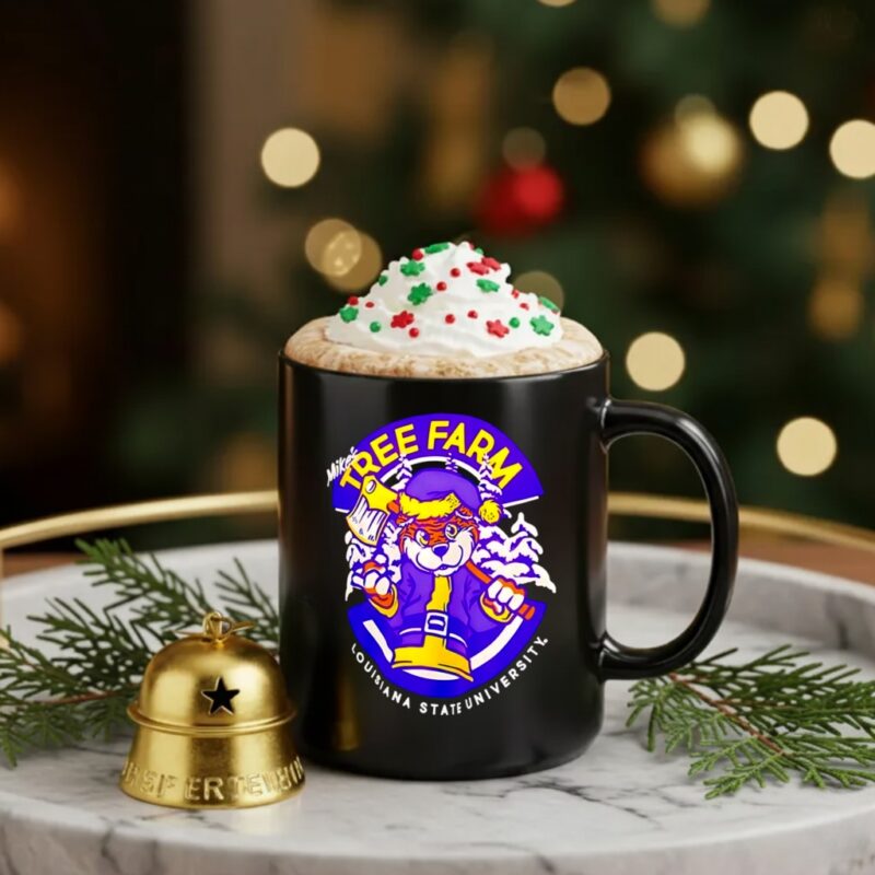 Lsu tigers tree farm Christmas mascot_Ceramic Mug