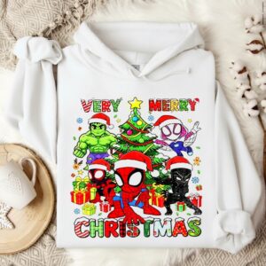 Mavel Very Merry Christmas Spidey And His Amazing Friends The Avengers_Hoodie