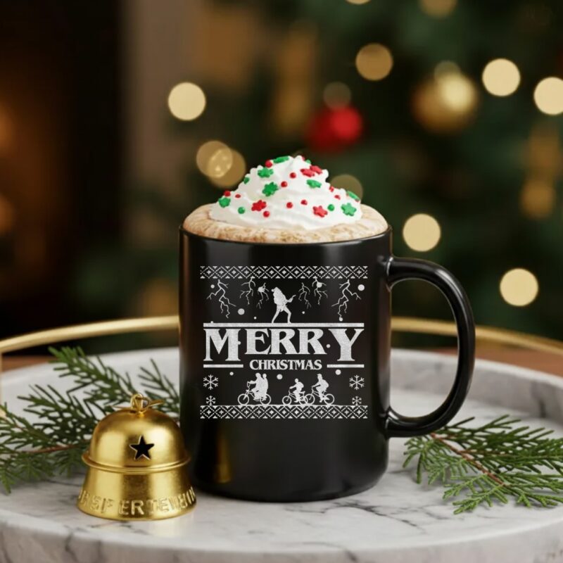 Merry Christmas Stranger Things Inspired quote_Ceramic Mug
