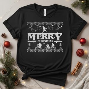 Merry Christmas Stranger Things Inspired quote_T-Shirt