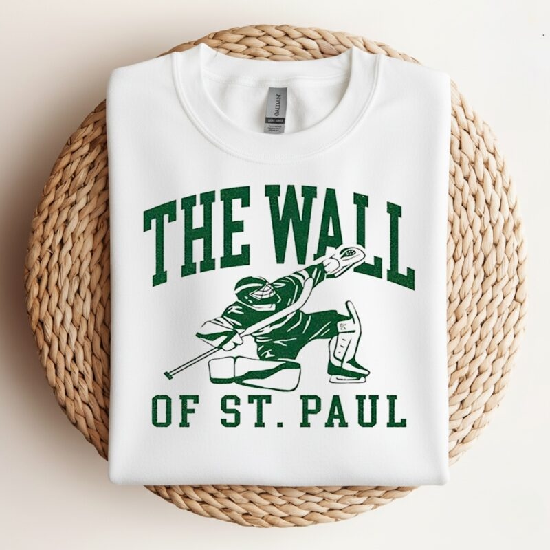 Minnesota Wild Hockey The Wall of St Paul_Crewneck Sweatshirt