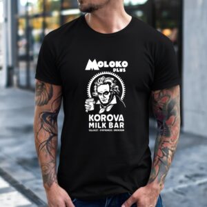 Moloko plus Korova milk bar Alex A Clockwork Orange retro_T-Shirt