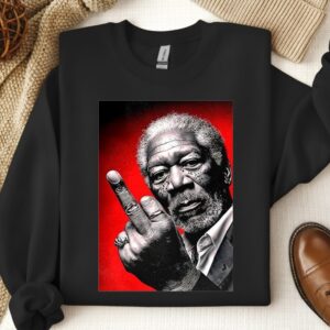 Morgan Freeman middle finger meme_Crewneck Sweatshirt