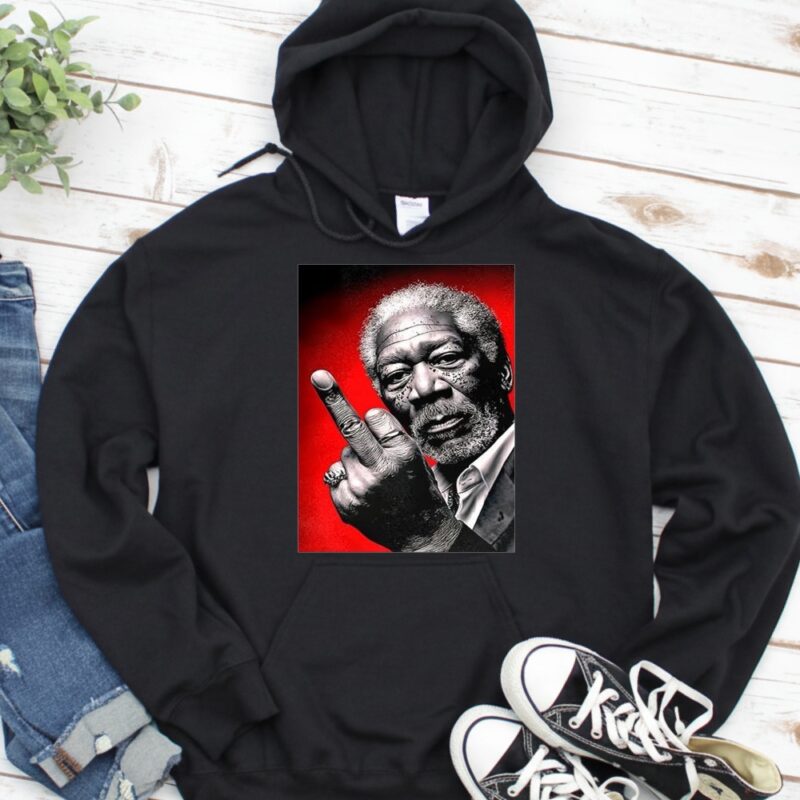 Morgan Freeman middle finger meme_Hoodie