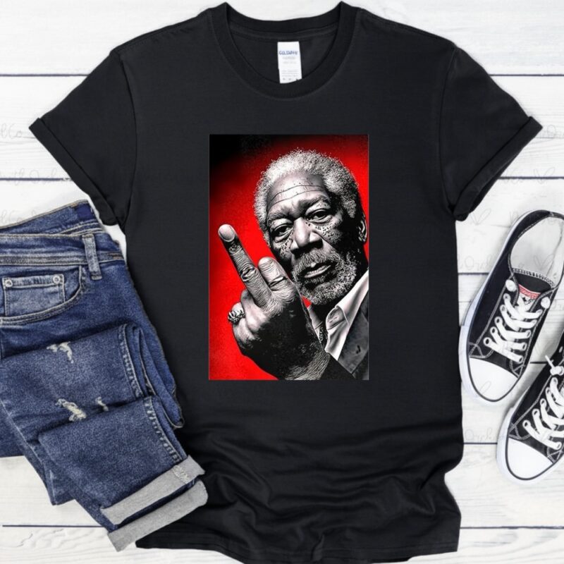 Morgan Freeman middle finger meme_T-Shirt