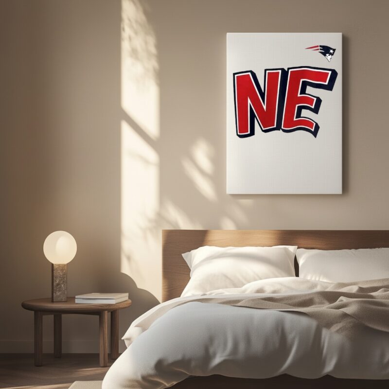 NE New England Patriots logo_Canvas