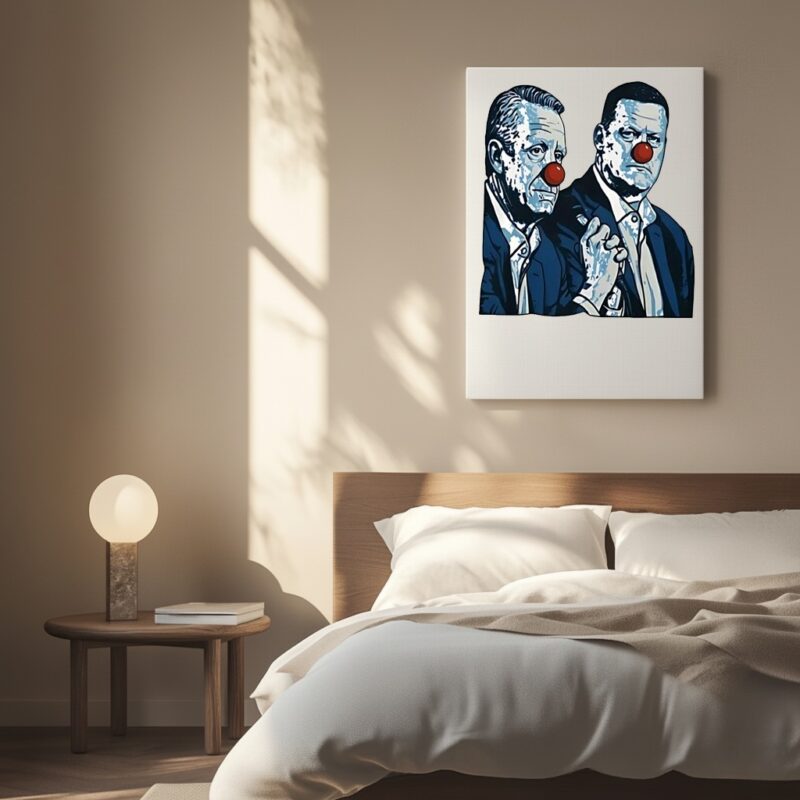 Nascar clowns caricature_Canvas