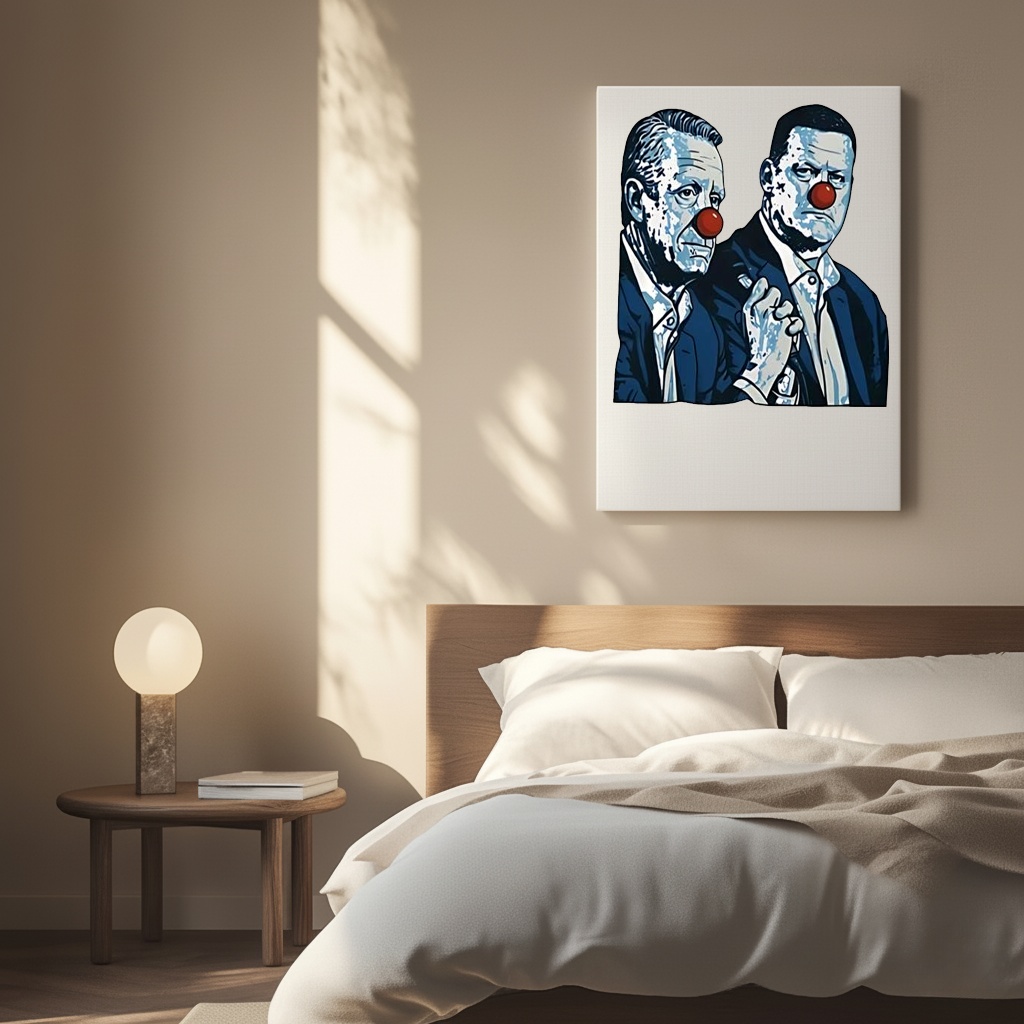 Nascar clowns caricature_Canvas Nascar clowns caricature_Canvas