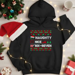 Naughty Nice Six-Seven Ugly Christmas_Hoodie