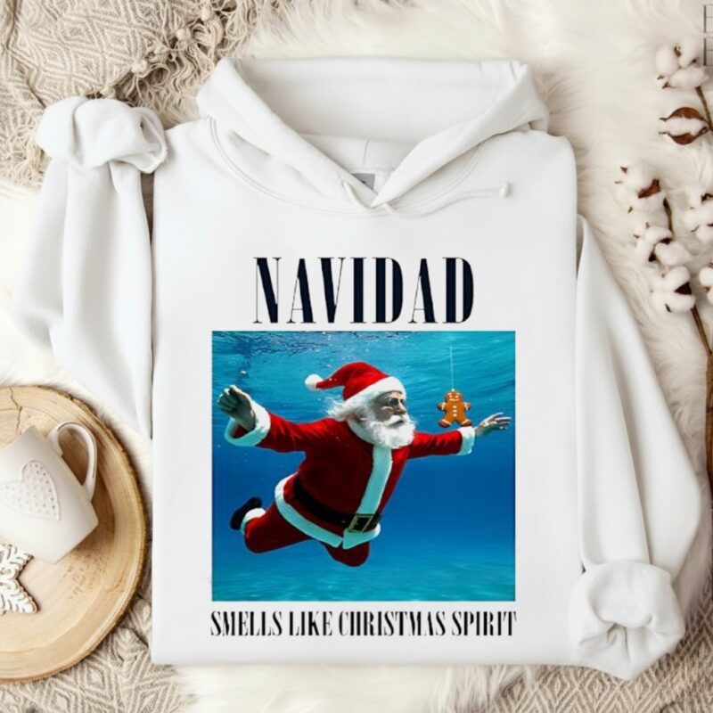 Navidad Smells Like Christmas Spirit Santa Claus underwater_Hoodie