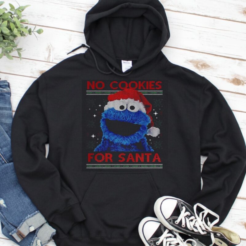 No Cookies for Santa Cookie Monster Muppet ugly Christmas_Hoodie