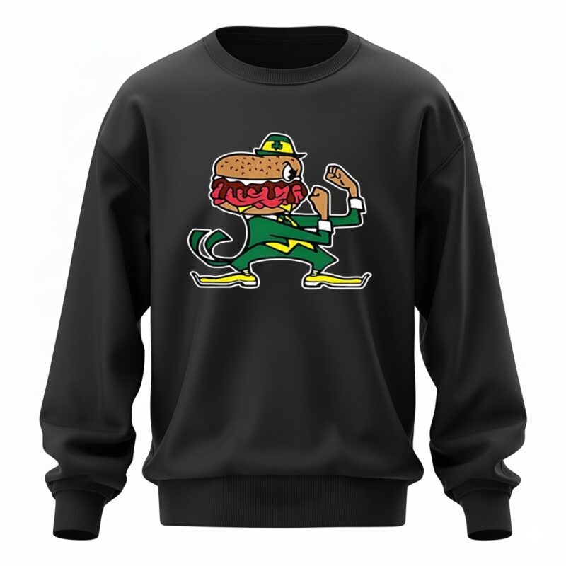 Notre Dame Fighting Irish Beefs burger mascot Sweatshirt