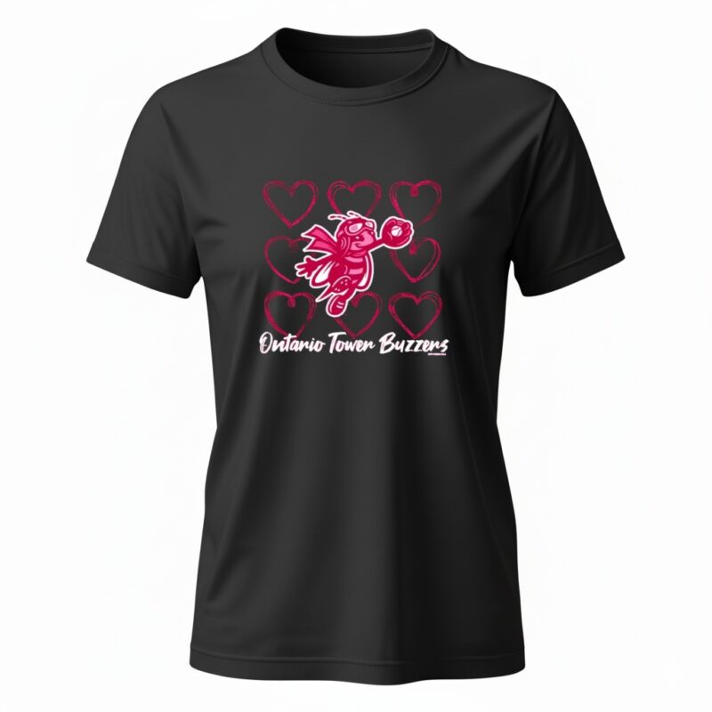 Ontario Tower Buzzers Bee Heart Ladies T-Shirt