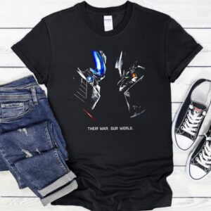 Optimus Prime vs Megatron Transformers Their war our world 00s retro_T-Shirt