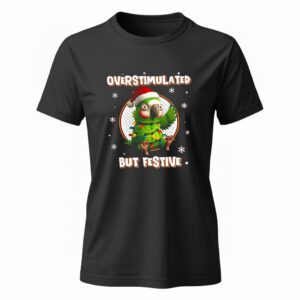 Overstimulated but festive Christmas parrot Ladies T-Shirt