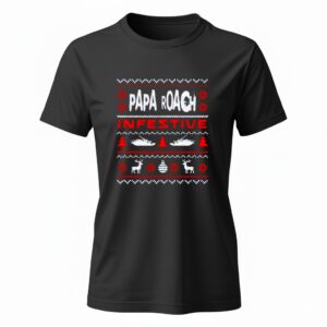 Papa Roach Infestive Holiday Christmas Ladies T-Shirt