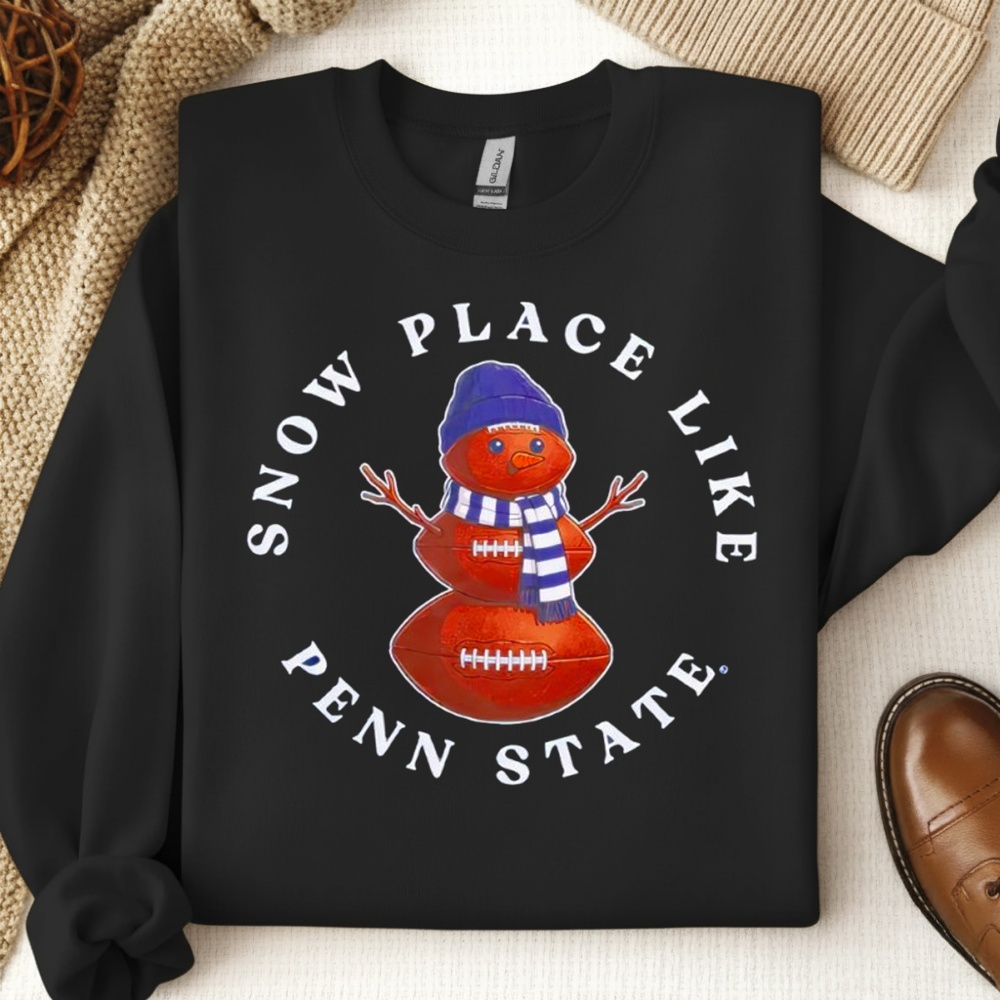 Penn State Football Snowman_Crewneck Sweatshirt Penn State Football Snowman_Crewneck Sweatshirt