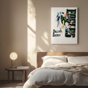 Philadelphia Eagles and Dallas Cowboys Jack Davis sucks_Canvas