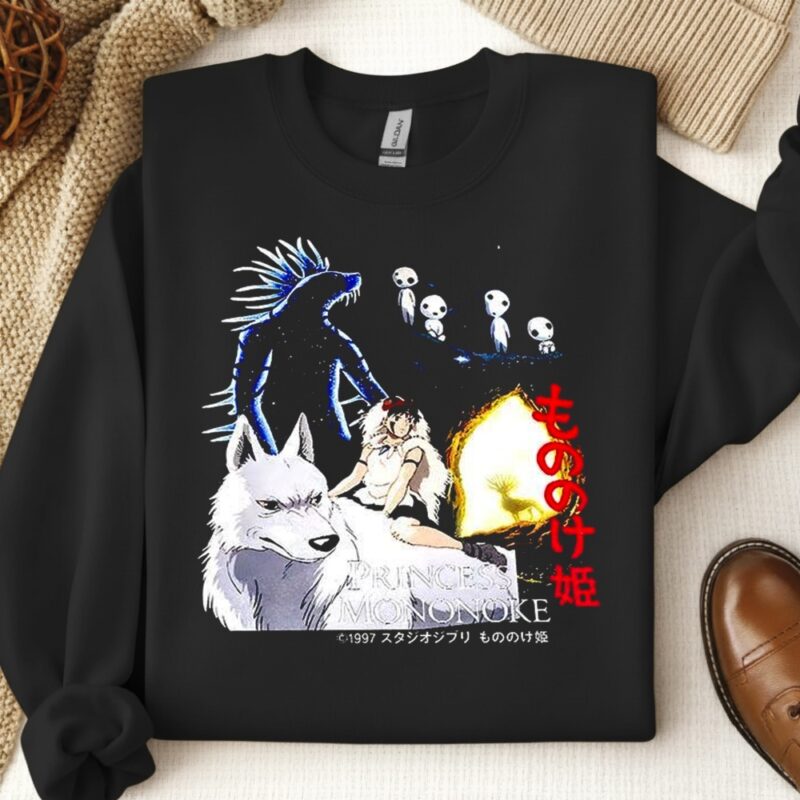 Princess Mononoke anime Studio Ghibli 90s vintage_Crewneck Sweatshirt