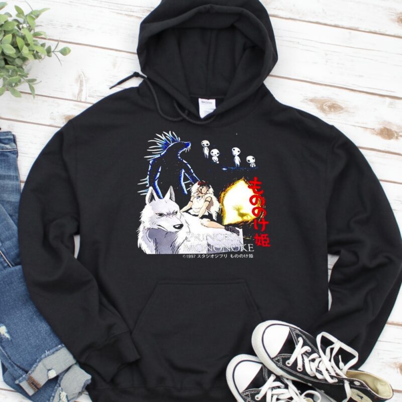 Princess Mononoke anime Studio Ghibli 90s vintage_Hoodie