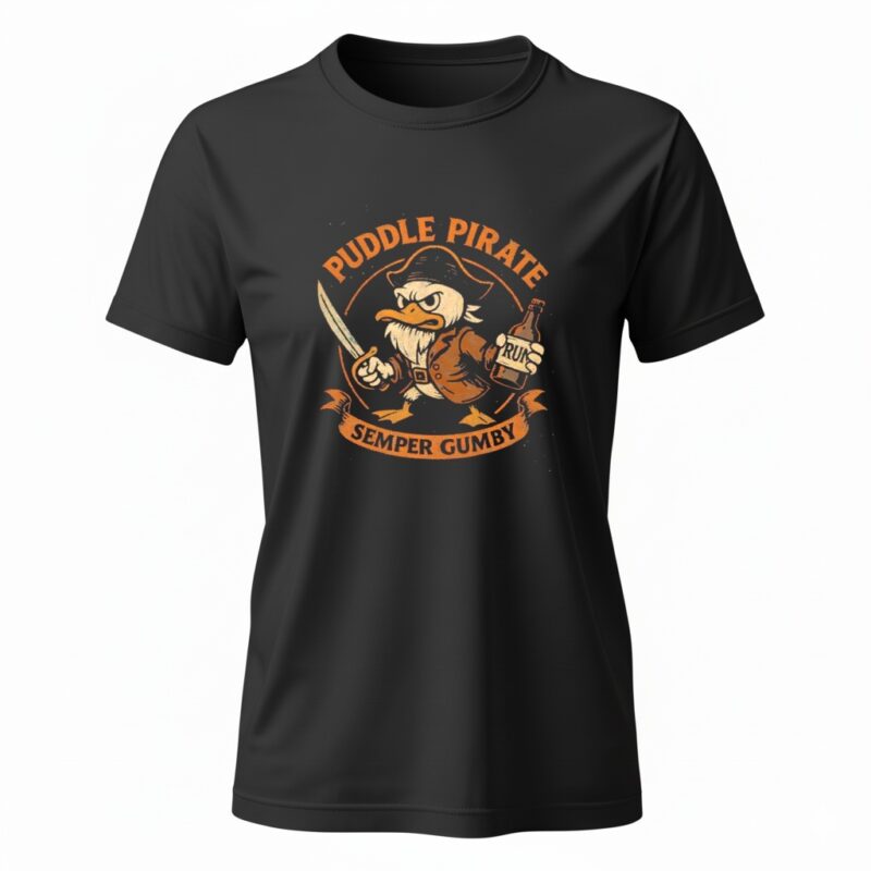 Puddle Pirate Semper Gumby Duck Ladies T-Shirt