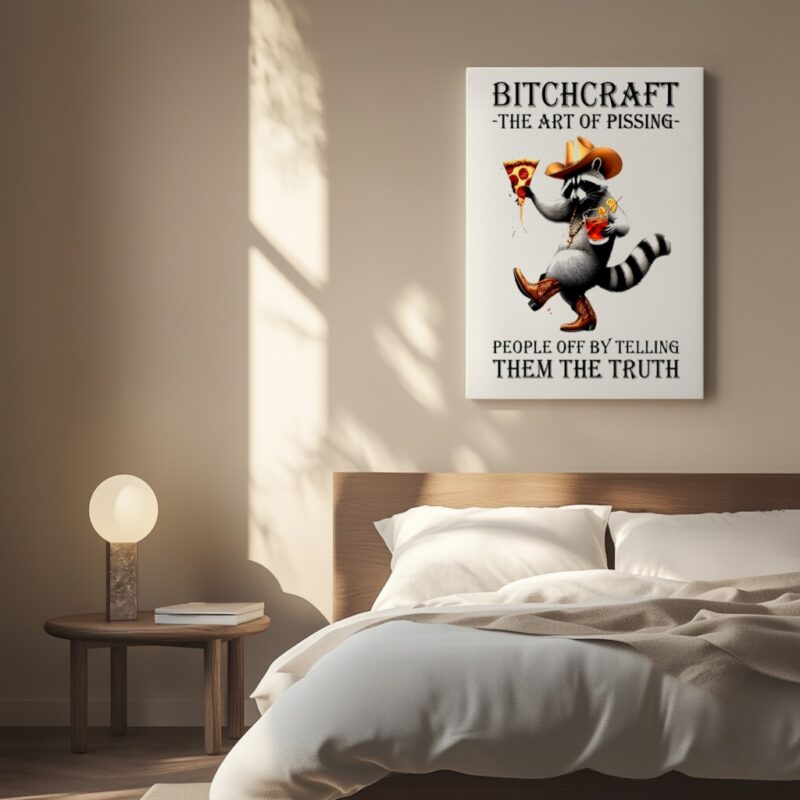 Raccoon bitchcraft the art of pissing people off by telling them the truth_Canvas