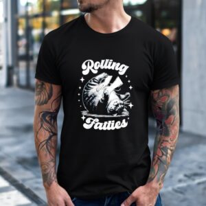 Retro Funny Rolling Fatties Vintage Sarcastic Cat Meme_T-Shirt