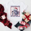Santa Christmas lights Skeleton Overstimulated But Still Festive_T-Shirt