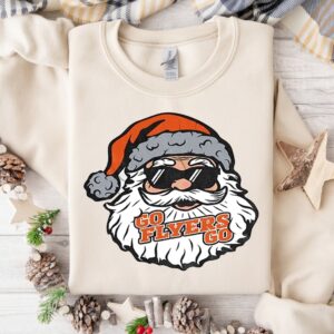 Santa Claus x Philadelphia Flyers Go Flyers Go Hockey 2025 Christmas_Crewneck Sweatshirt