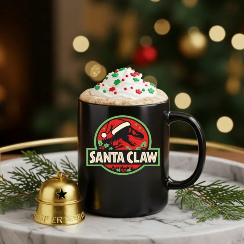 Santa Claw Jurassic Park Christmas_Ceramic Mug