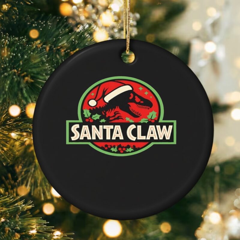 Santa Claw Jurassic Park Christmas_Ornaments