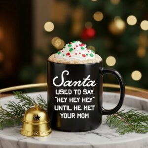 Santa Used To Say Hey Hey Hey Until He Met Your Mom_Ceramic Mug
