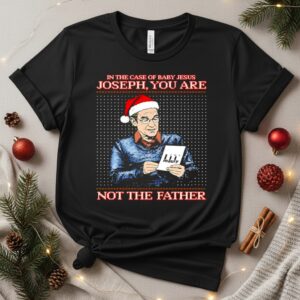 Santa hat in the case of baby Jesus Joseph you are maury not the father_T-Shirt
