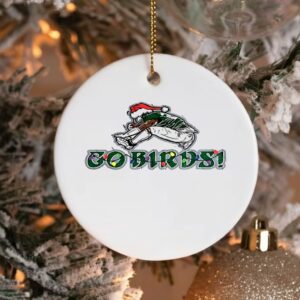 Saquon Barkley Santa hat Go Birds Philadelphia Eagles NFL Football Christmas_Ornaments