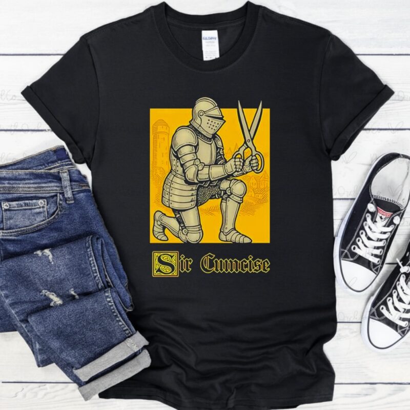 Sir Cumcise Knight Meme graphic_T-Shirt
