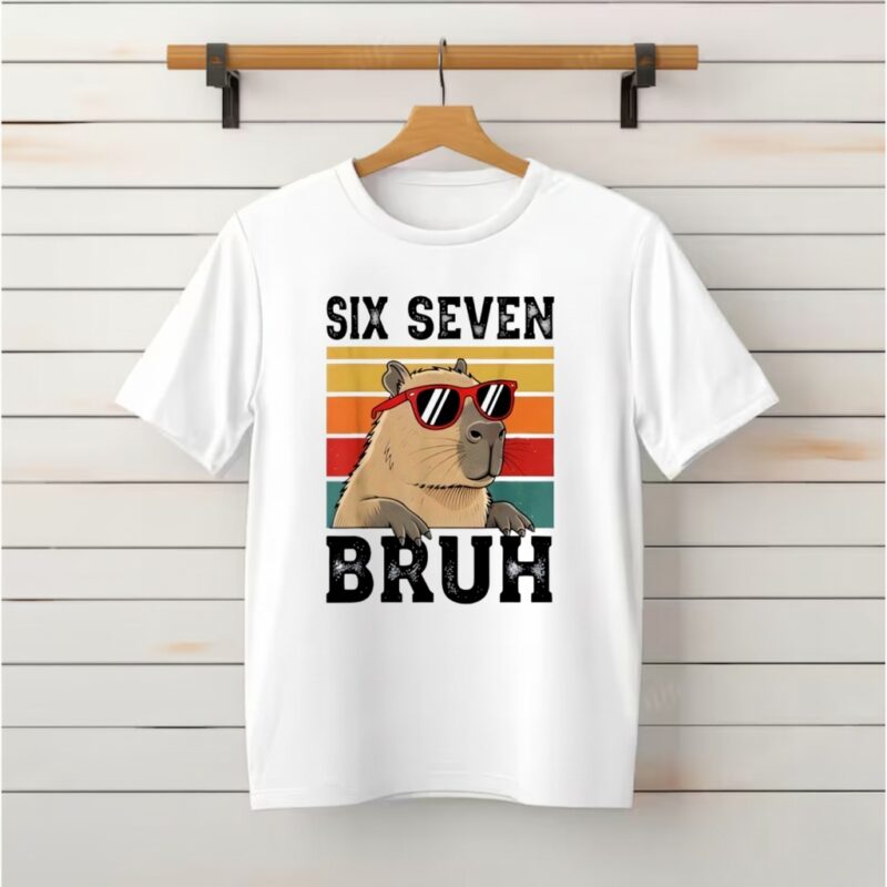 Six Seven Bruh 67 Meme Funny Capybara shirt