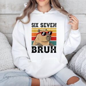 Six Seven Bruh 67 Meme Funny Capybara_Hoodie