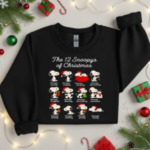 Snoopy Christmas the 12 Snoopys of Christmas_Crewneck Sweatshirt