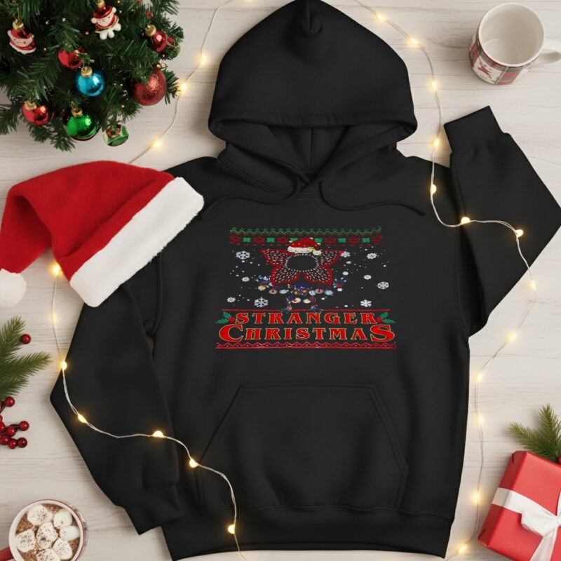 Stranger Things Christmas Epic Demogorgon Ugly Sweater_Hoodie