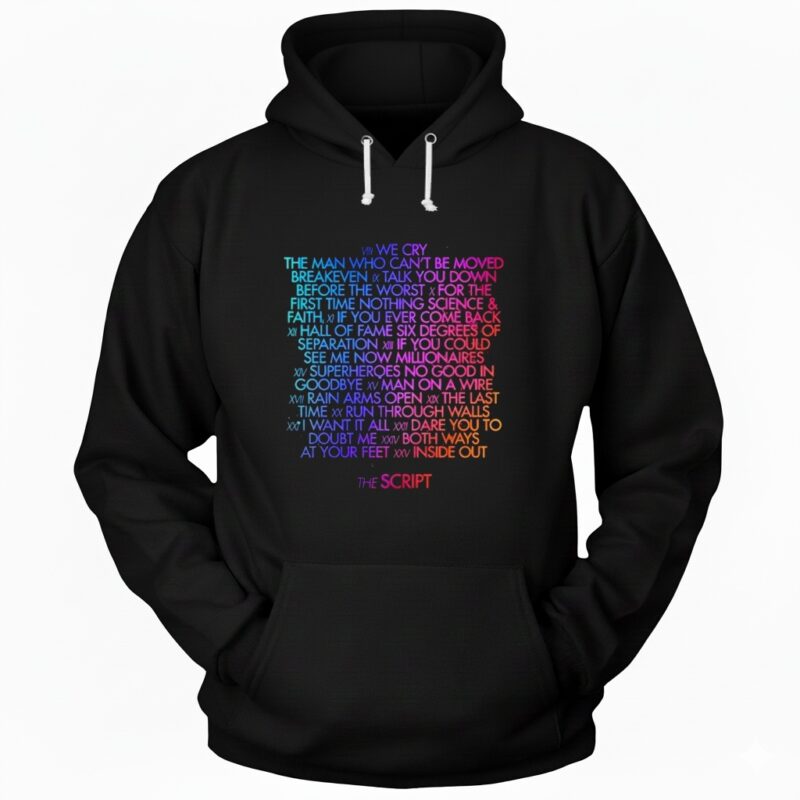 The Script Store Merch The Script Tracklisting_Hoodie